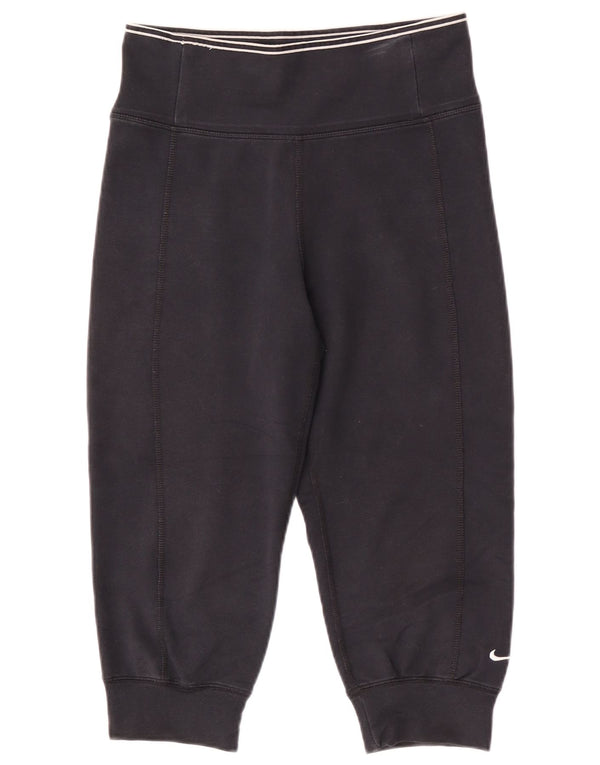 Nike Pantalon de survêtement Capri Dri Fit pour femme UK 4/6 XS Noir Coton