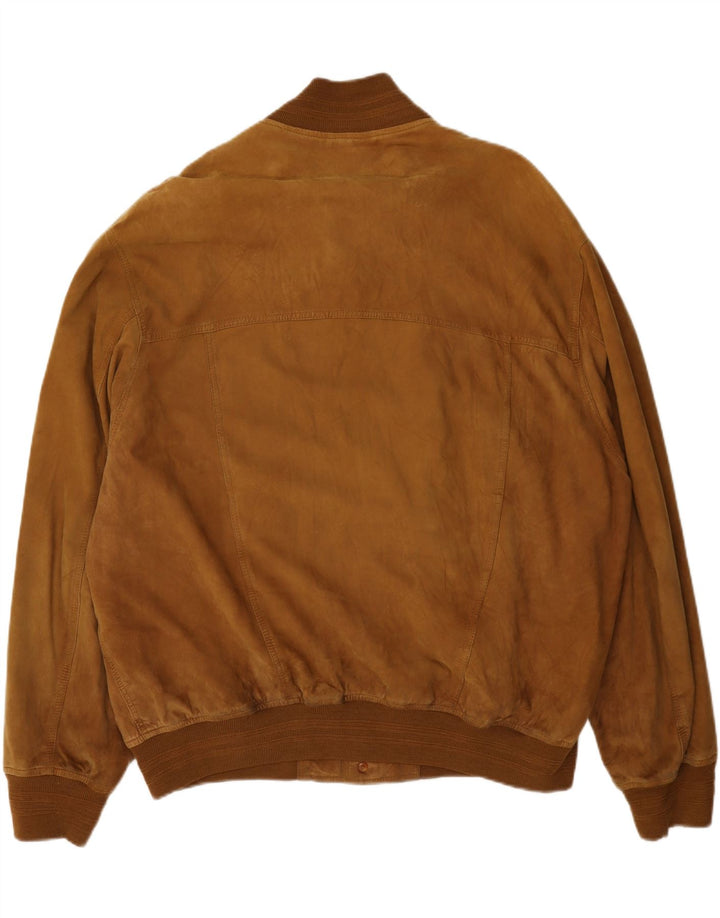 Veste bomber en daim homme vintage UK 42 XL Beige