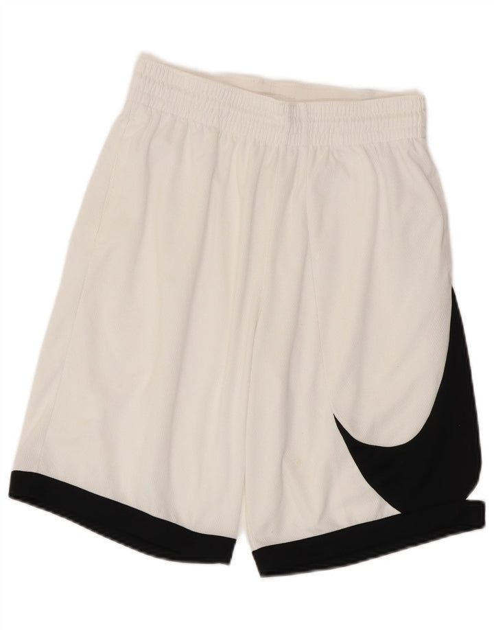 Nike Short de sport Dri Fit pour homme Taille S en polyester color block blanc