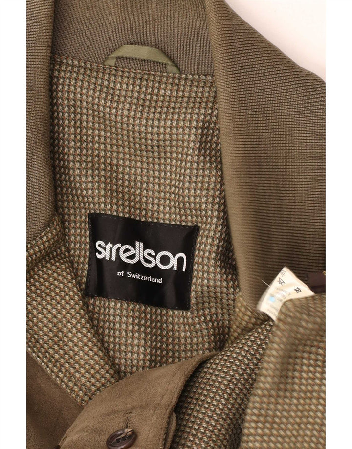 Strellson Veste Bomber Homme UK 38 Medium Kaki Polyester