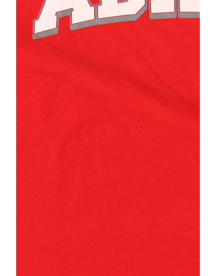 Adidas T-Shirt Graphique Homme Rouge Moyen Coton