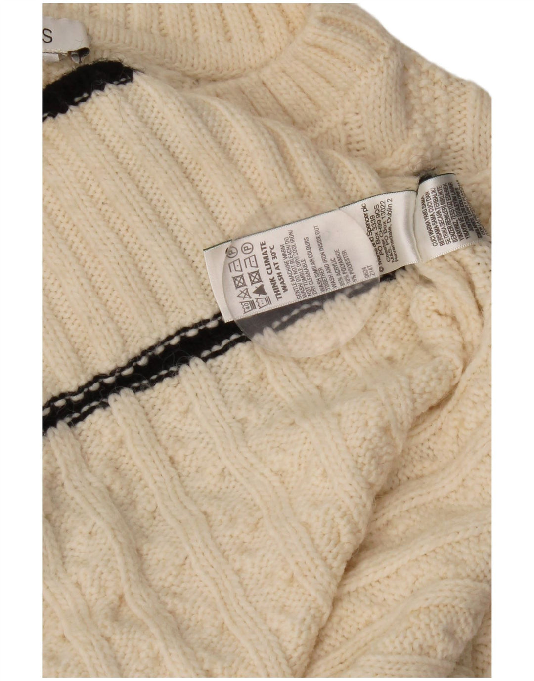 Marks & Spencer Pull surdimensionné à col rond pour femme UK 18 XL Blanc