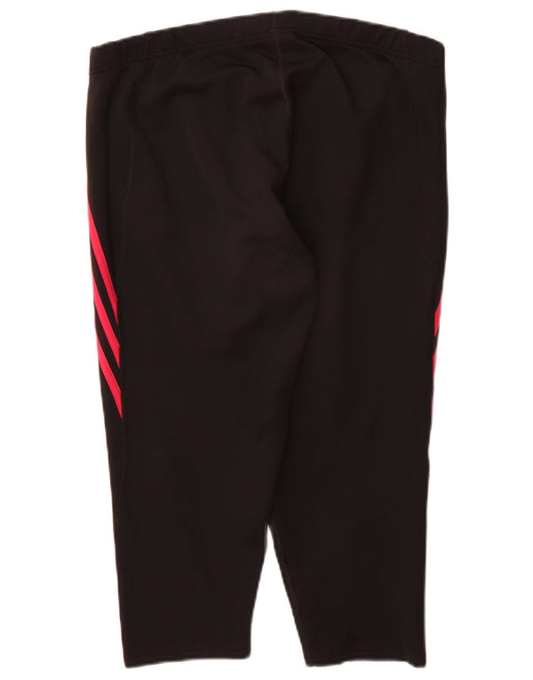 Adidas Femmes Capri Leggings UK 20/22 XL Noir Polyester Sports
