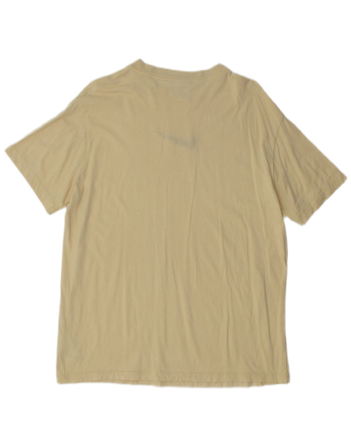 NIKE T-Shirt Homme Haut Jaune Moyen Coton