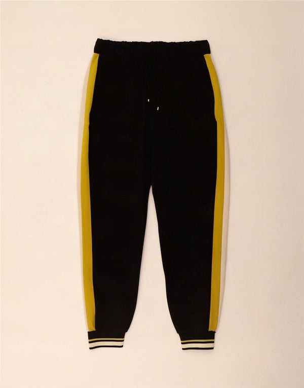 Zara Pantalon de survêtement pour femme Joggers UK 8 Small Noir Colourblock