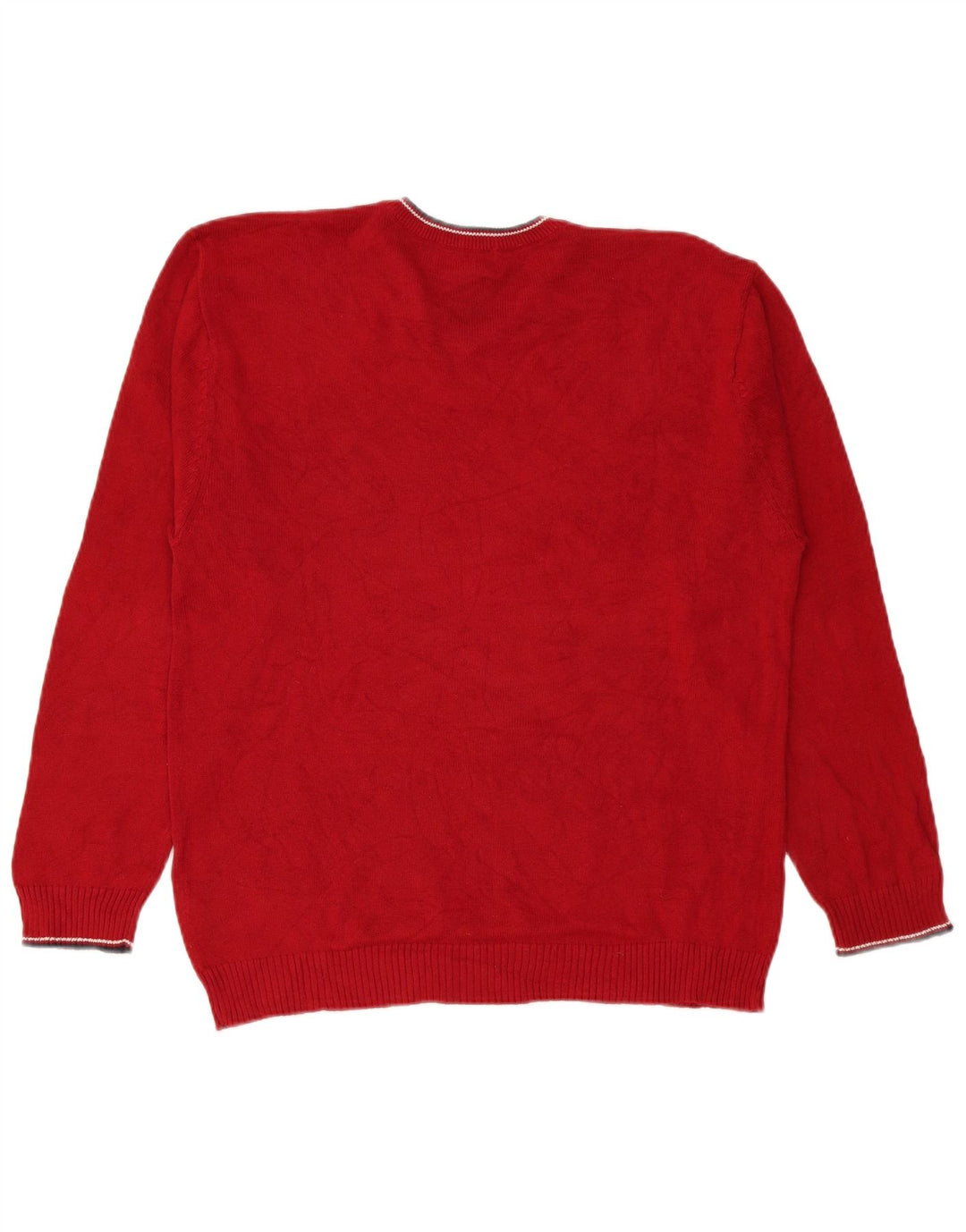 Chaps Pull Col V Homme Rouge Moyen Coton