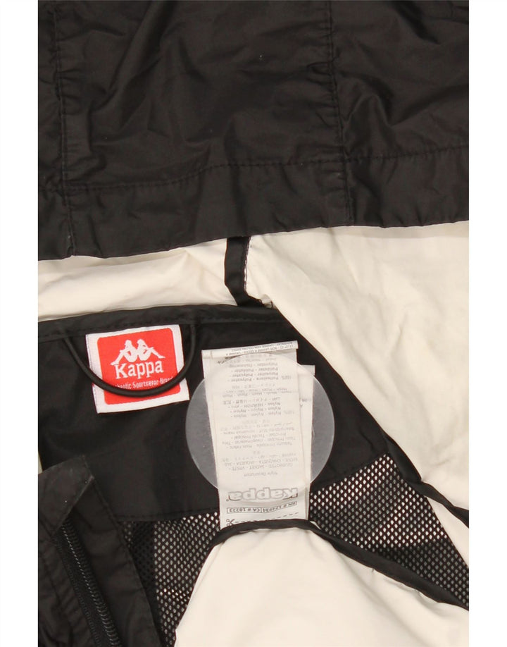 Kappa Veste de pluie à capuche pour homme UK 38 Medium Black Nylon