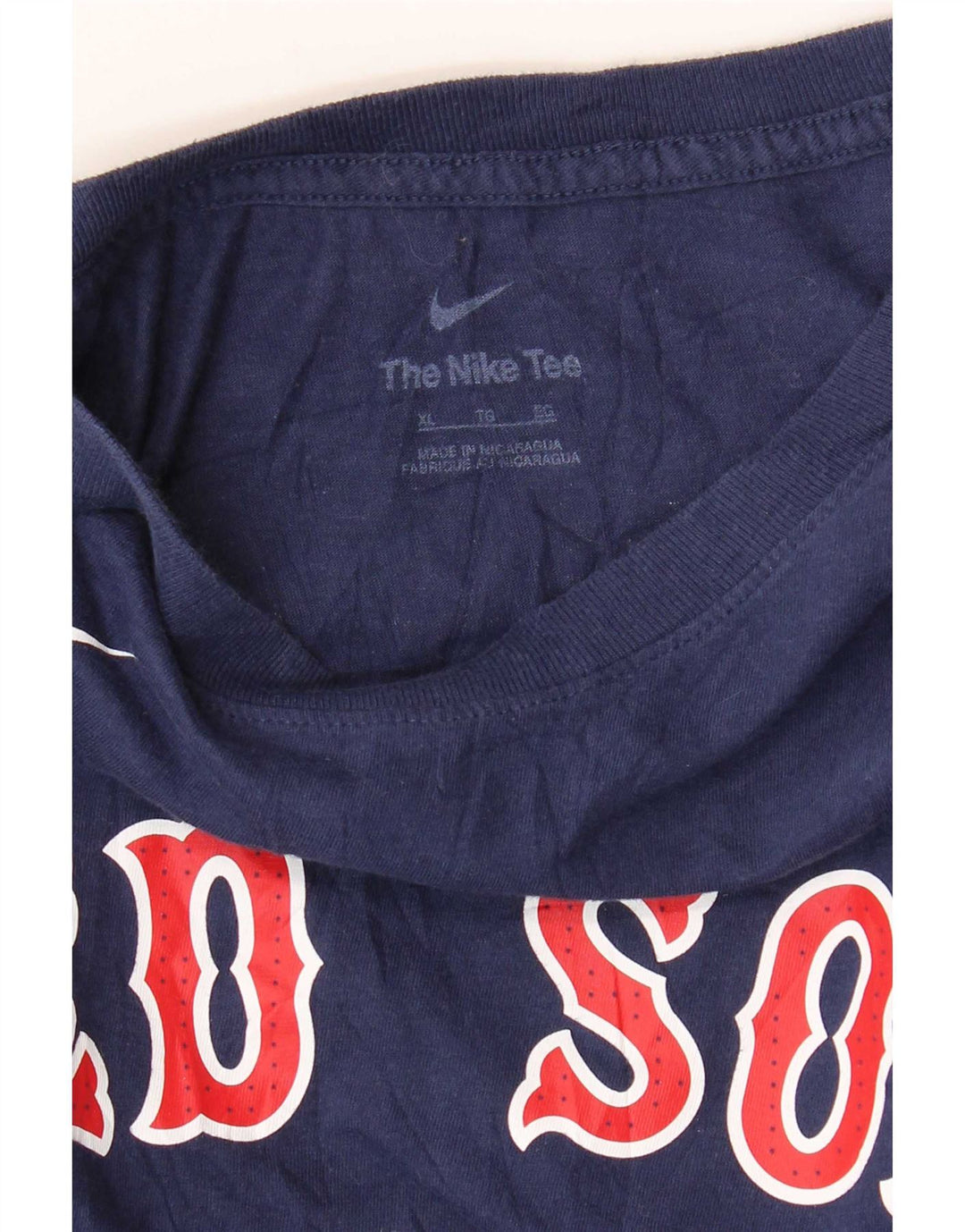 Nike Hommes Red Sox Graphic T-Shirt Top XL Bleu Marine