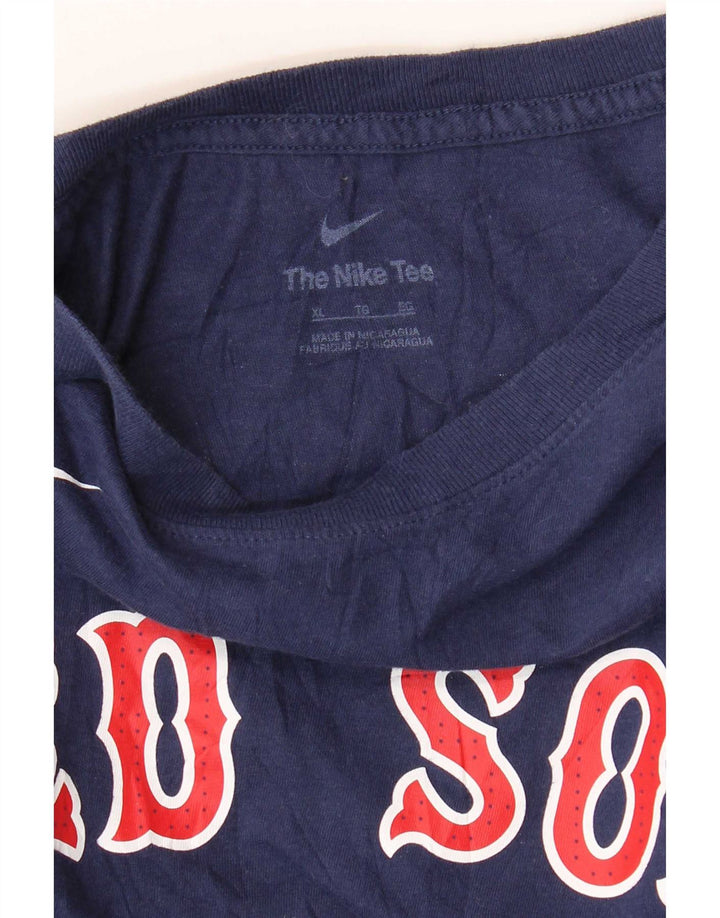 Nike Hommes Red Sox Graphic T-Shirt Top XL Bleu Marine