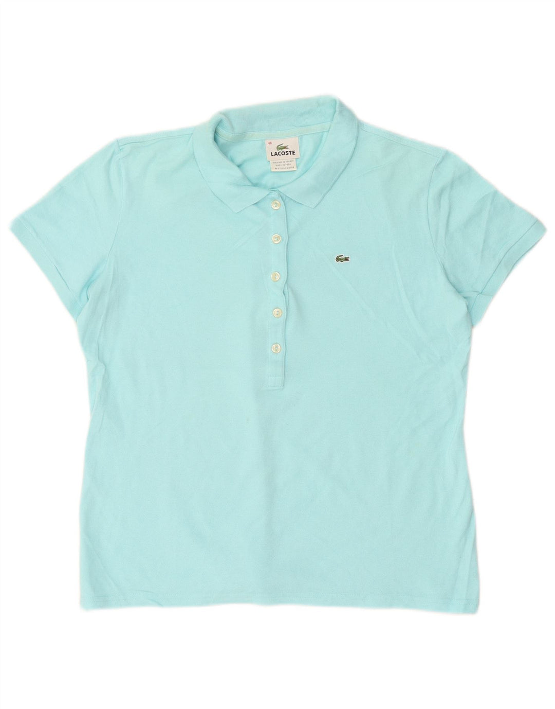 Lacoste Polo Femme Taille 46 XL Bleu Coton