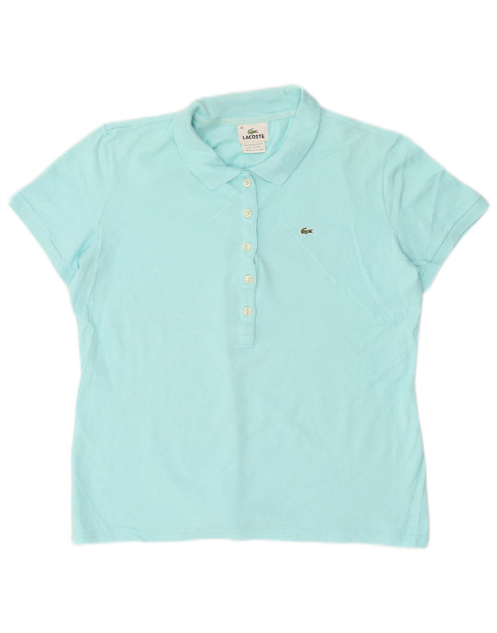 Lacoste Polo Femme Taille 46 XL Bleu Coton