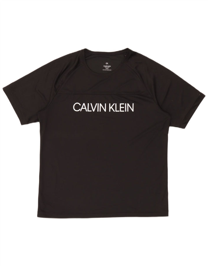Calvin Klein Homme Performance Graphic T-Shirt Top XL Noir Polyester