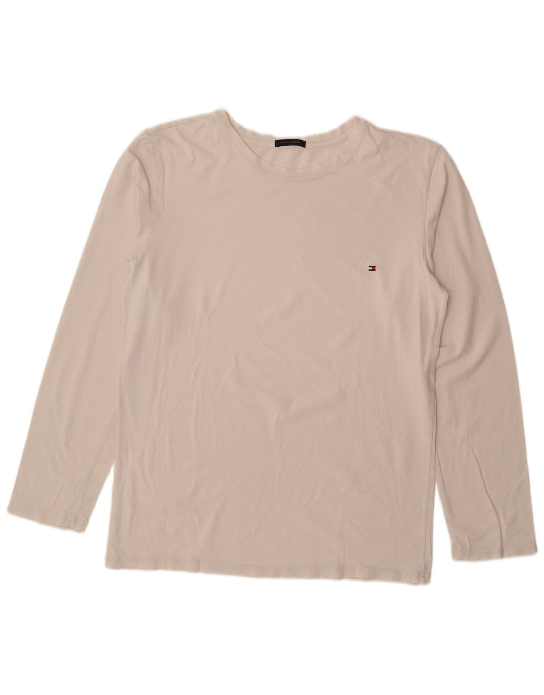Tommy Hilfiger Haut à manches longues pour femme UK 18 XL Blanc cassé Coton