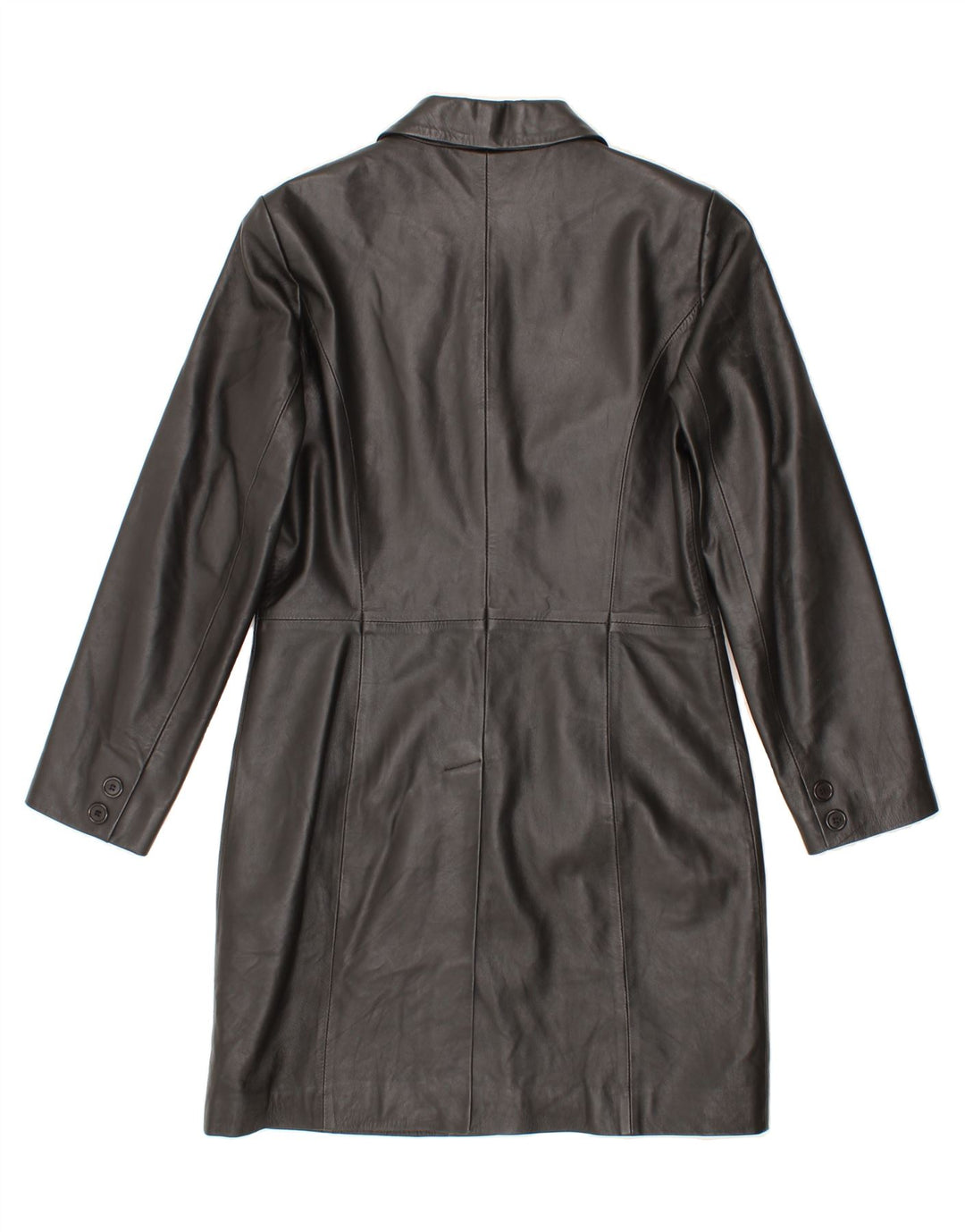 CAPELLE Womens Leather Coat UK 12 Medium  Black Leather Vintage Capelle and Second-Hand Capelle from Messina Hembry 