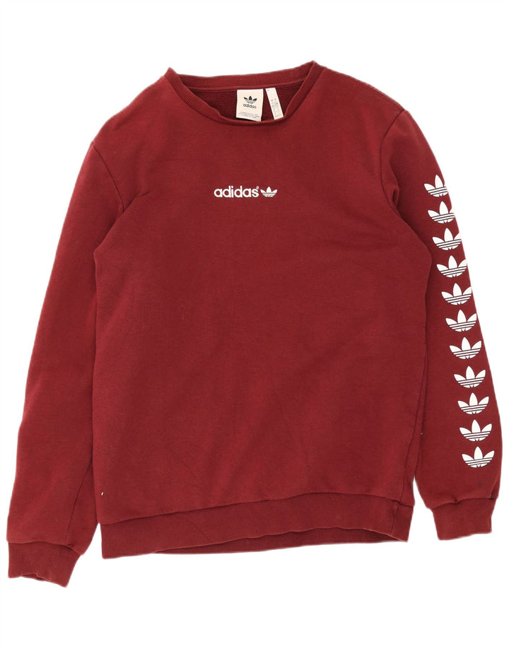 Adidas Sweat-shirt graphique pour homme en coton marron Large