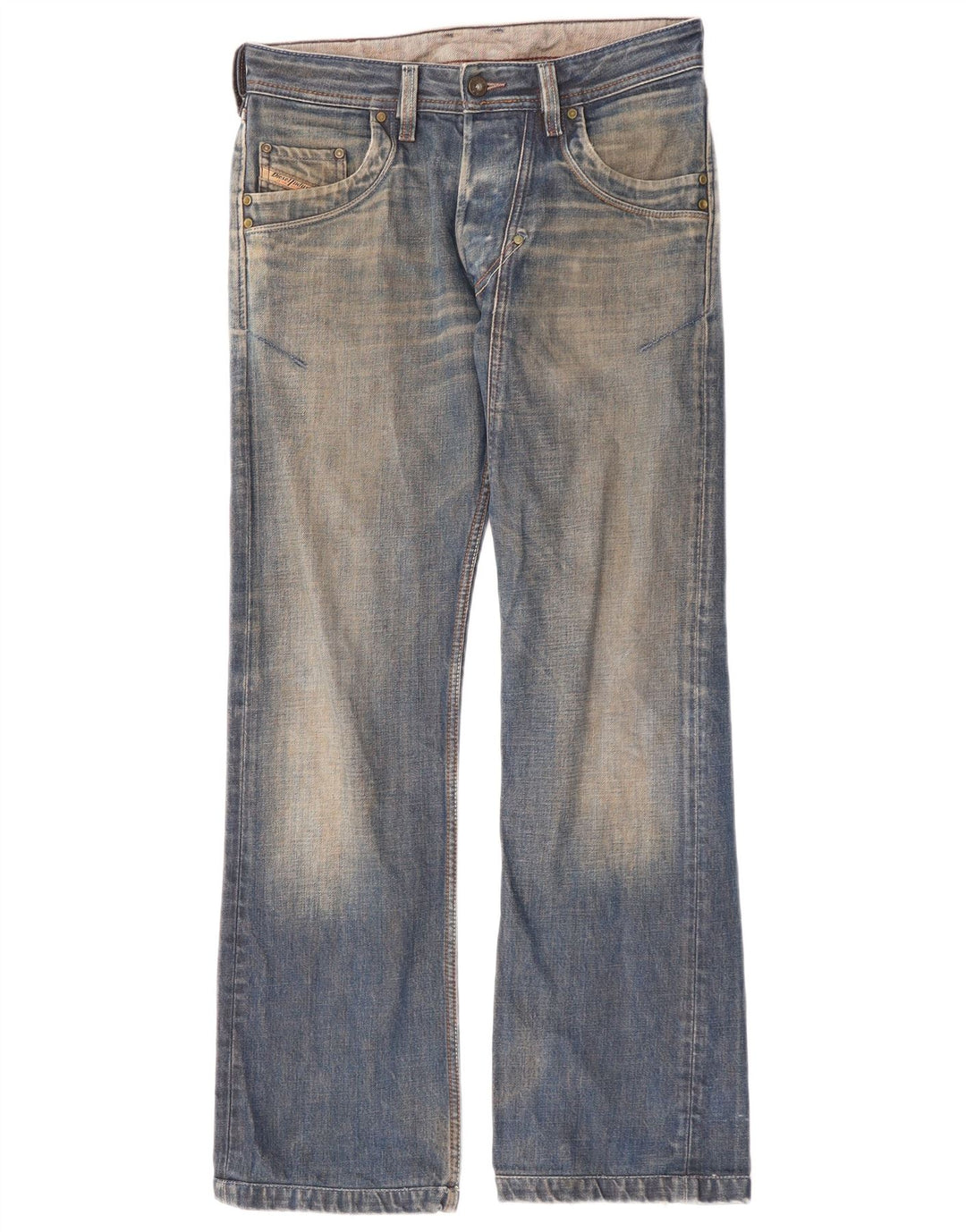 Diesel Jean Bootcut Homme W29 L30 Bleu Coton
