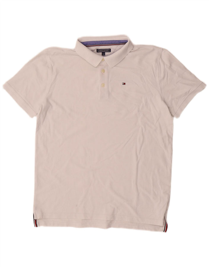 TOMMY HILFIGER Polo Garçon 15-16 ans Blanc Coton
