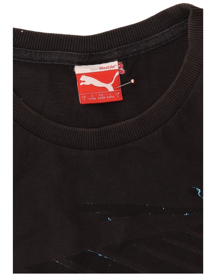 PUMA T-shirt graphique pour hommes, grand, noir