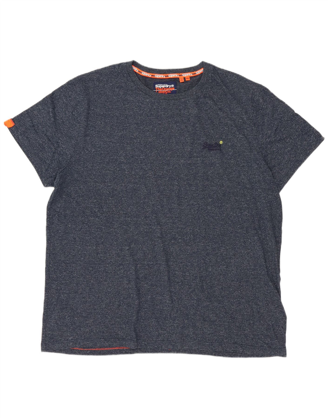 Superdry T-Shirt Homme Top 3XL Bleu Marine Moucheté Coton