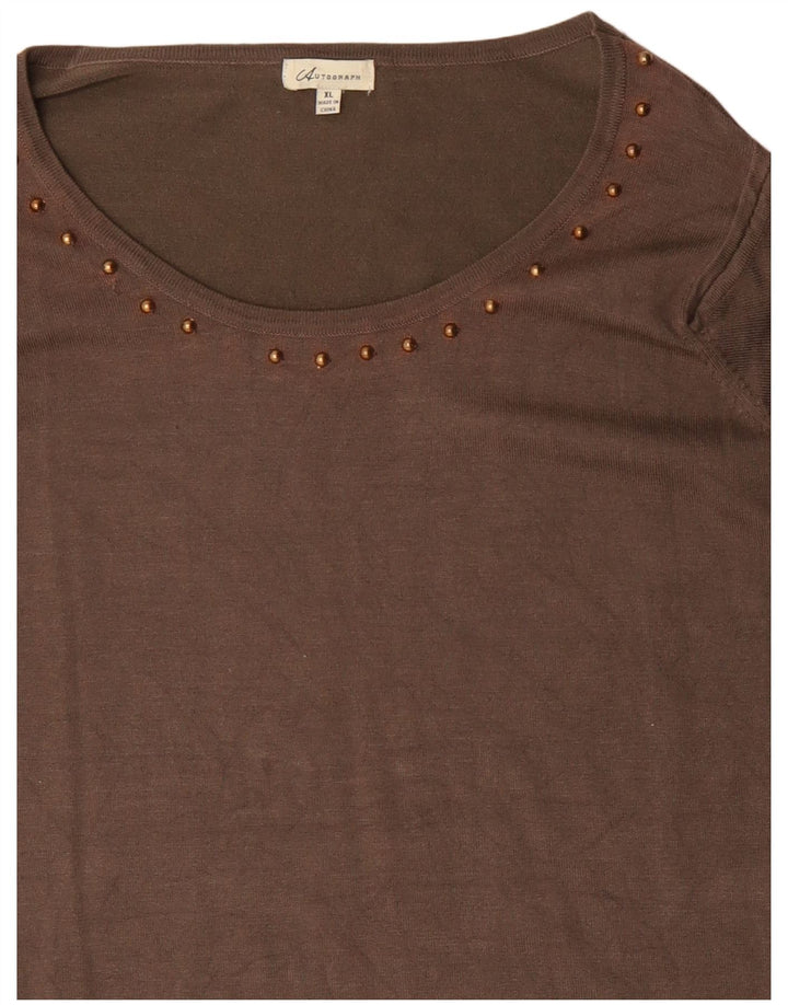 MARKS & SPENCER Robe pull autographe pour femme UK 18 XL Gris Viscose