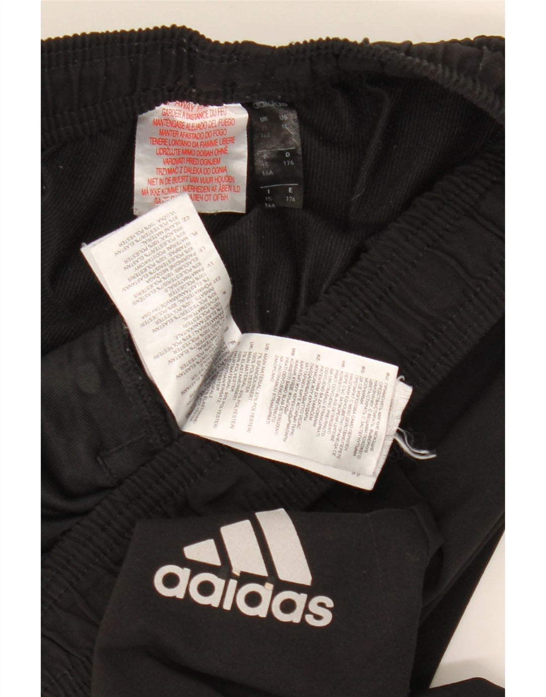 Adidas Pantalon de Survêtement Garçon 15-16 ans Noir Polyester