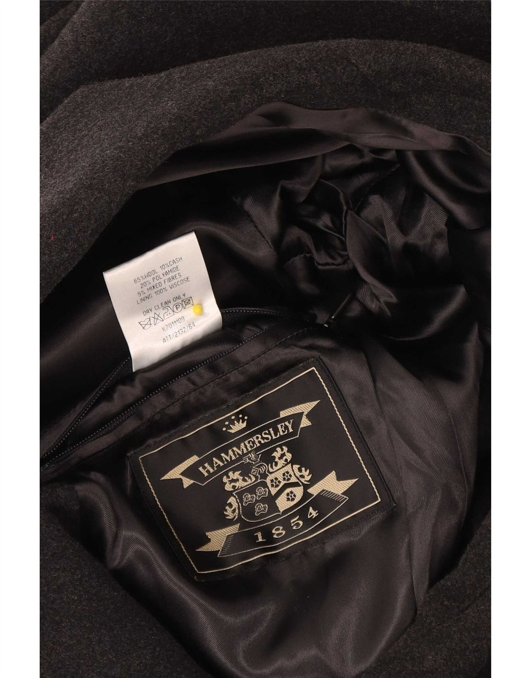 Hammersley Manteau Homme UK 36 Petite Laine Grise