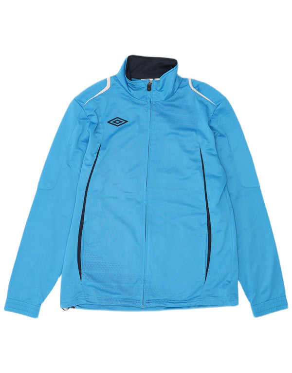 Umbro Mens Tracksuit Top Jacket Large Blue Colourblock