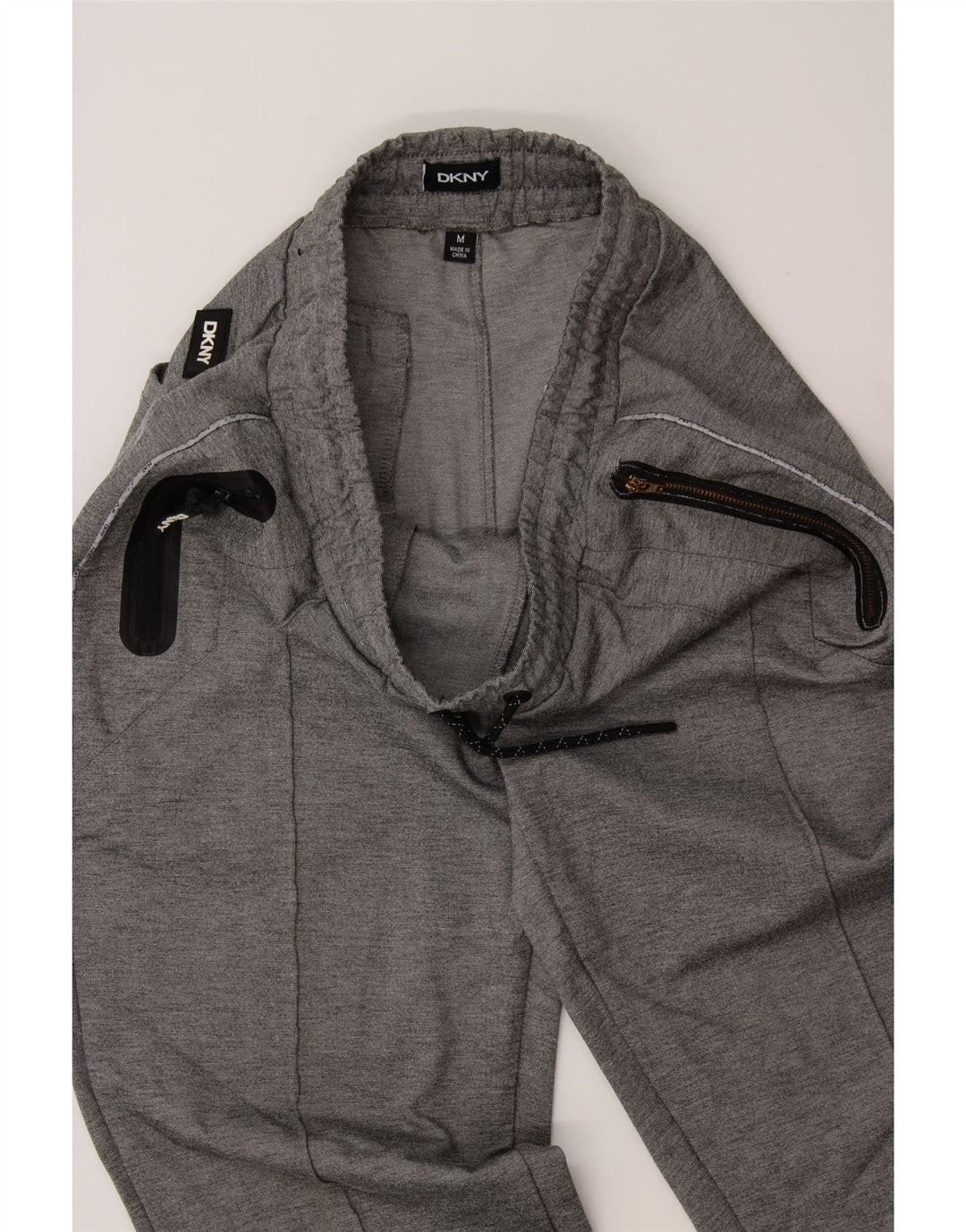 DKNY Mens Tracksuit Trousers Medium  Grey Rayon Vintage Dkny and Second-Hand Dkny from Messina Hembry 