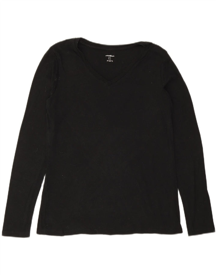EDDIE BAUER Womens Top Long Sleeve UK 16 Large Black Cotton Vintage Eddie Bauer and Second-Hand Eddie Bauer from Messina Hembry 