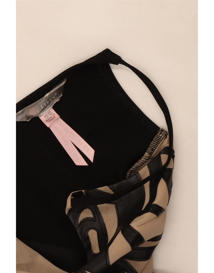Lipsy Robe d'été pour femme UK 8 Small Noir Colourblock