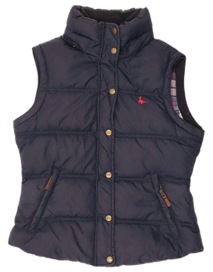JACK WILLS Gilet rembourré pour femme UK 10 Small Bleu marine Nylon