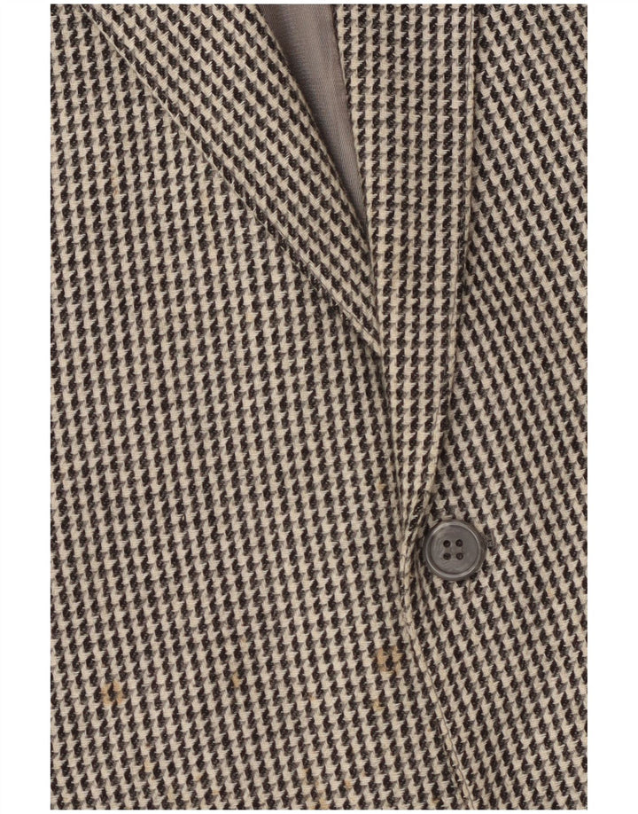 vintage Mens 2 Button Blazer Jacket UK 40 Grande laine gris pied-de-poule