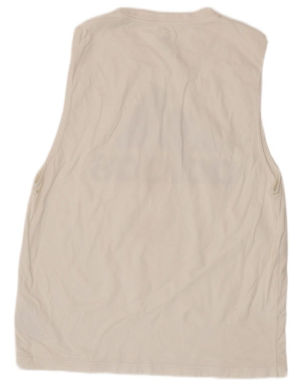 Adidas Débardeur graphique pour femme UK 16 Grand coton blanc