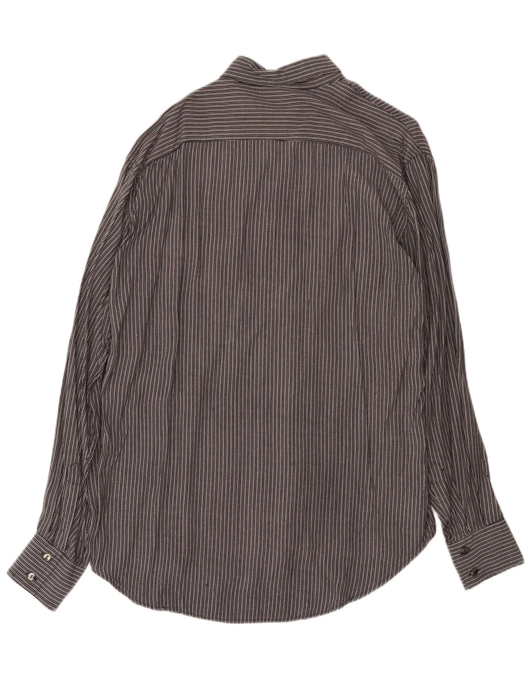 Chemise Homme Taille 45/46 2XL Viscose Rayée Noire