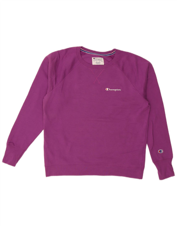 Champion Sweat-shirt graphique pour femme UK 16 Large Violet Polyester