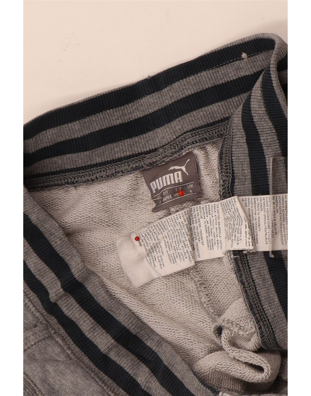 Puma Short de Sport Graphique Homme Petit Gris Rayé