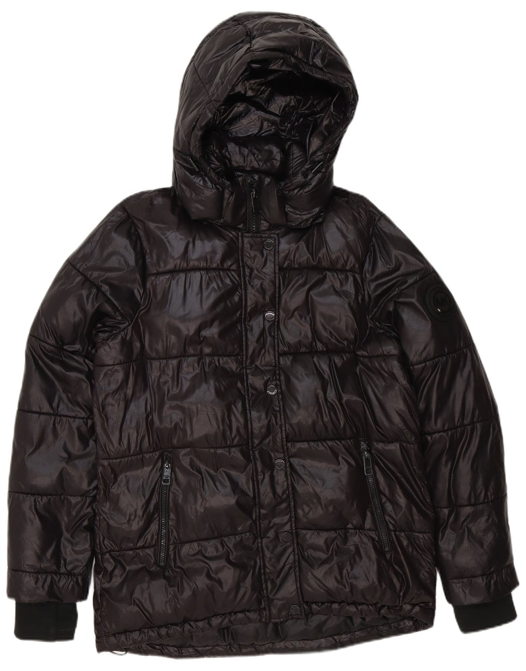 Michael Kors Veste matelassée à capuche pour homme UK 38 Medium Noir Polyester