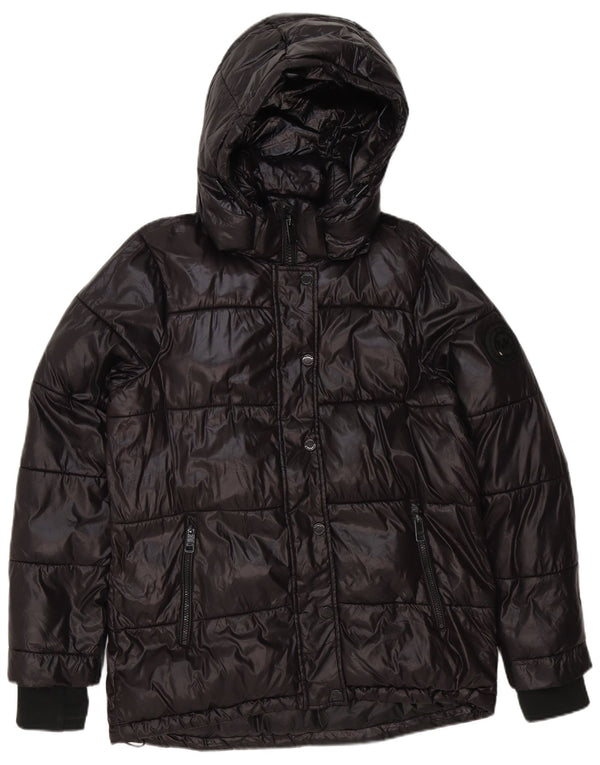 Michael Kors Veste matelassée à capuche pour homme UK 38 Medium Noir Polyester