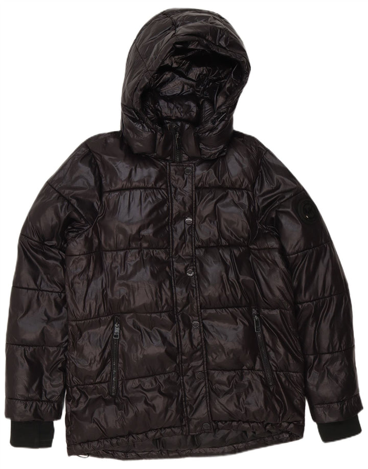Michael Kors Veste matelassée à capuche pour homme UK 38 Medium Noir Polyester