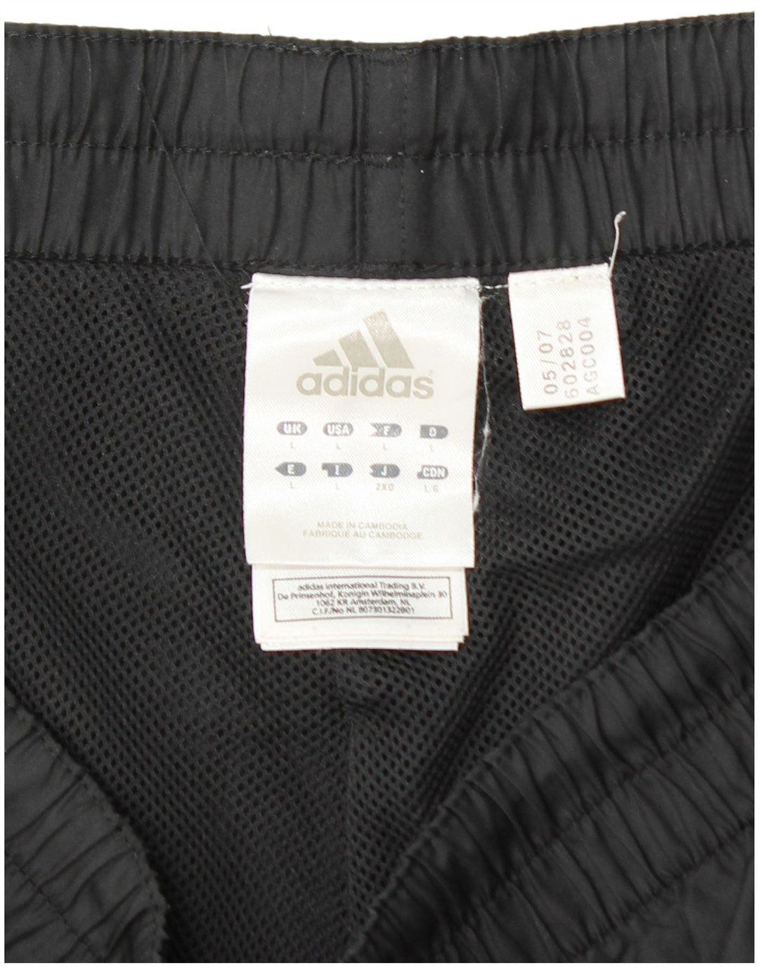 ADIDAS Pantalon de survêtement pour hommes Joggers Large Noir Polyester