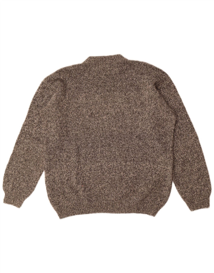 vintage Mens Crew Neck Jumper Pull XL Gris