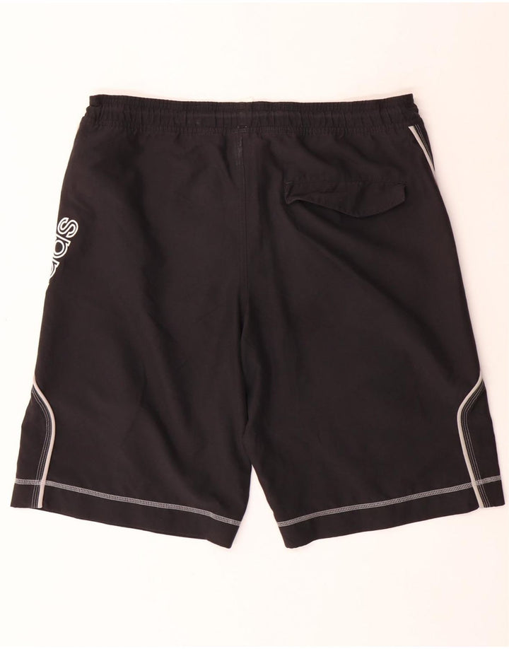 Adidas Short de sport graphique pour homme en polyester noir moyen