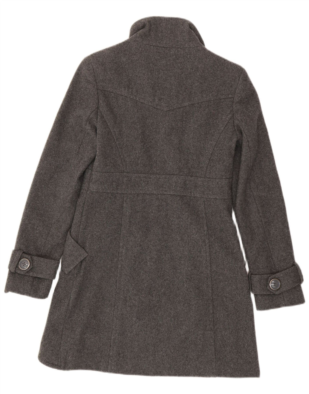 Buffalo Manteau croisé pour femme UK 6 XS Laine mouchetée Gris