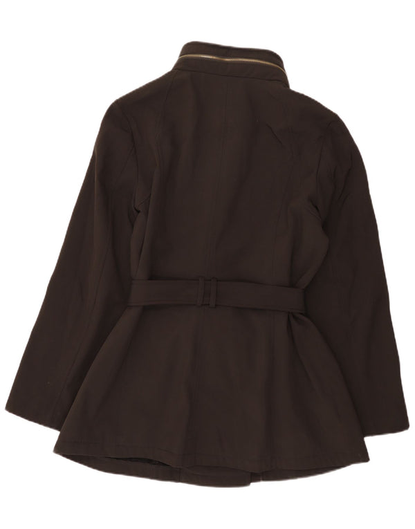 Michael Kors Veste coupe-vent militaire à capuche pour femme UK 14 Large Noir