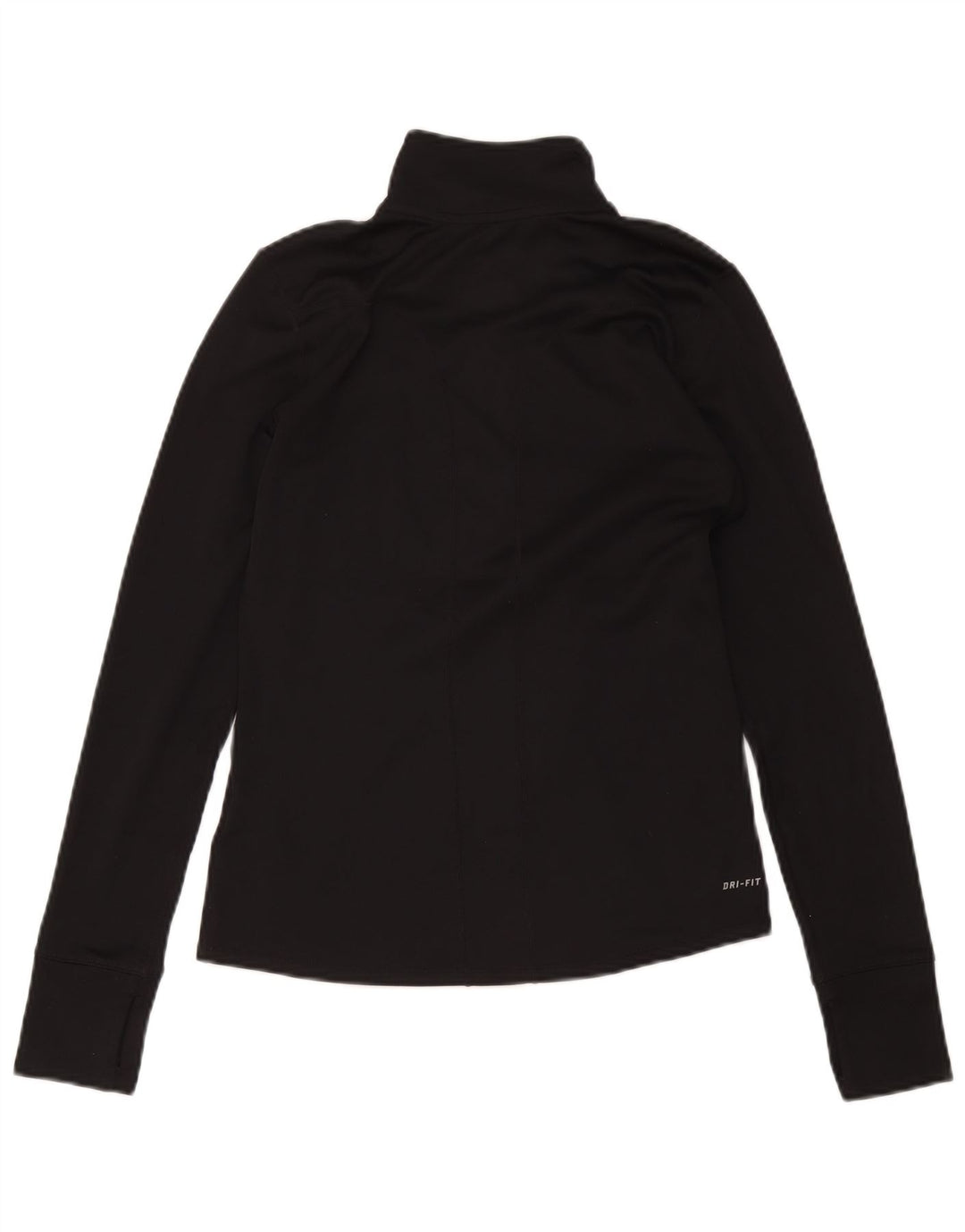 Nike Haut de survêtement Dri Fit à col zippé pour femme UK 10 Petit Noir