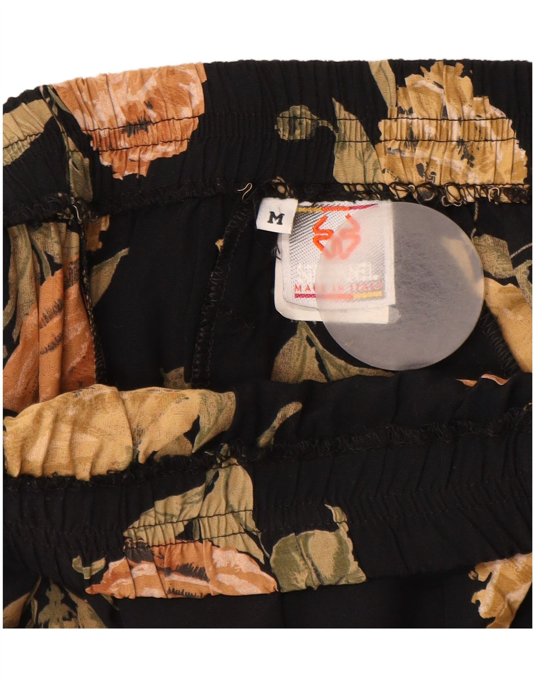 STEFANEL Jupe longue taille haute pour femme Medium W28 Rayonne florale noire