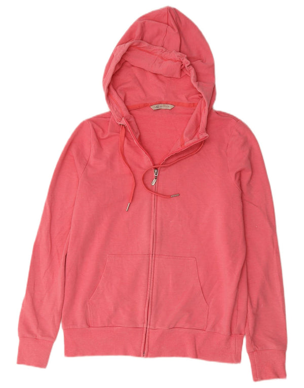 Marks & Spencer Pull à capuche zippé pour femme UK 12 Coton rose moyen