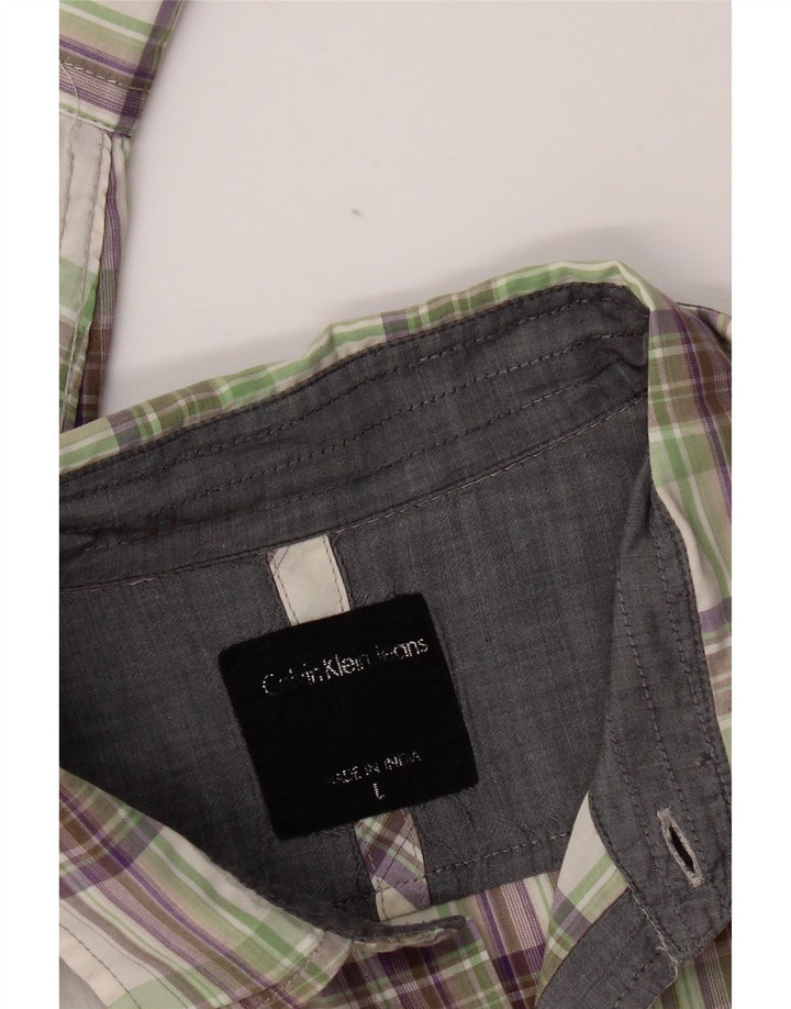 Calvin Klein Jeans Chemise Homme Grand Carreau Multicolore