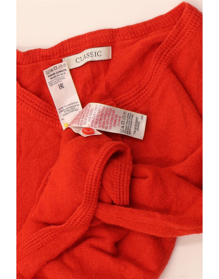 Pull cardigan femme CLASSIC UK 10 petit acrylique orange