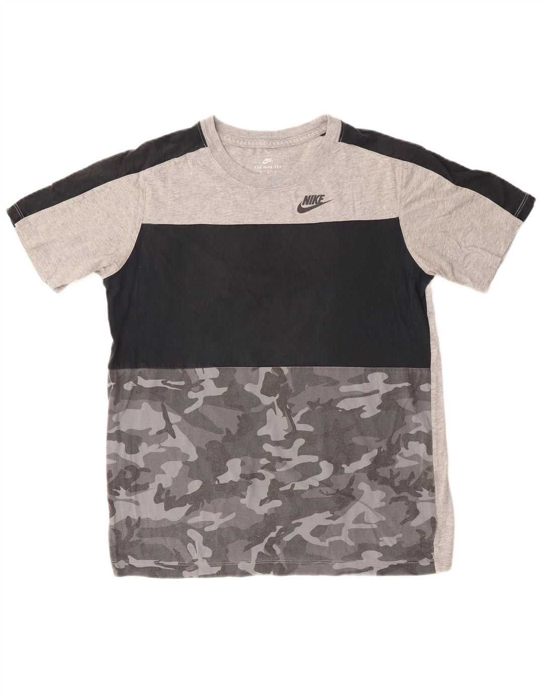 Nike Garçon T-Shirt Top 13-14 ans XL Gris Camouflage